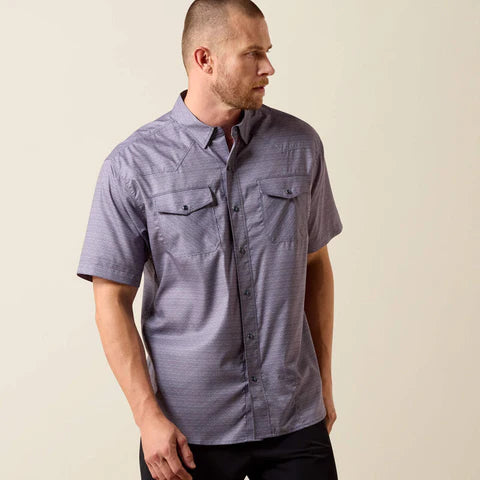 Ariat Men's 4 Star VenTEK Frontier Tough Western Fitted Shirt- Dark Denim