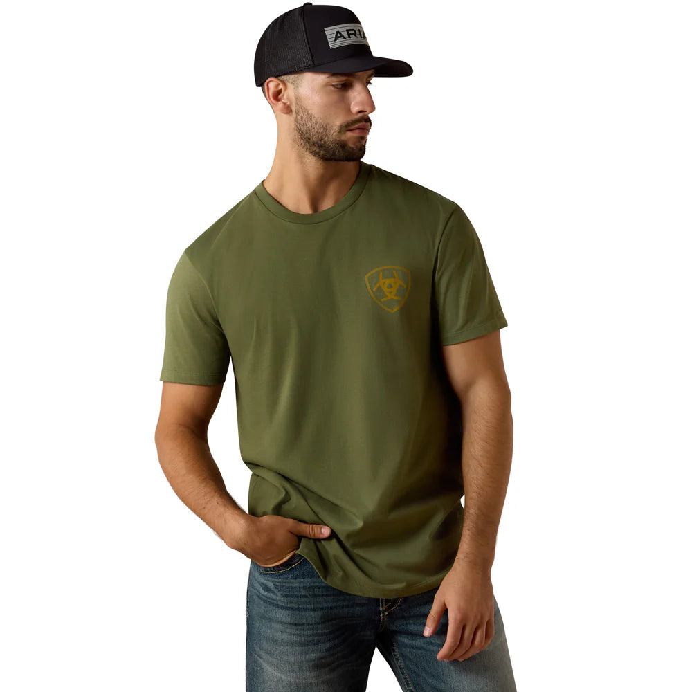 Ariat Men's Made for Farmer Short Sleeve Tee Shirt- Four Leaf Clover
