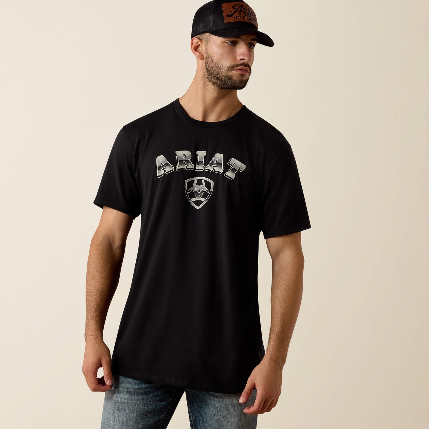 Ariat Men's Stipple Horizon Short Sleeve Tee Short- Black