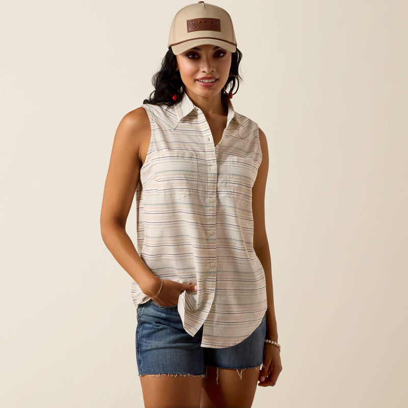 Ariat Women's Billie Jean Sleeveless Shirt - Radiant Stripe