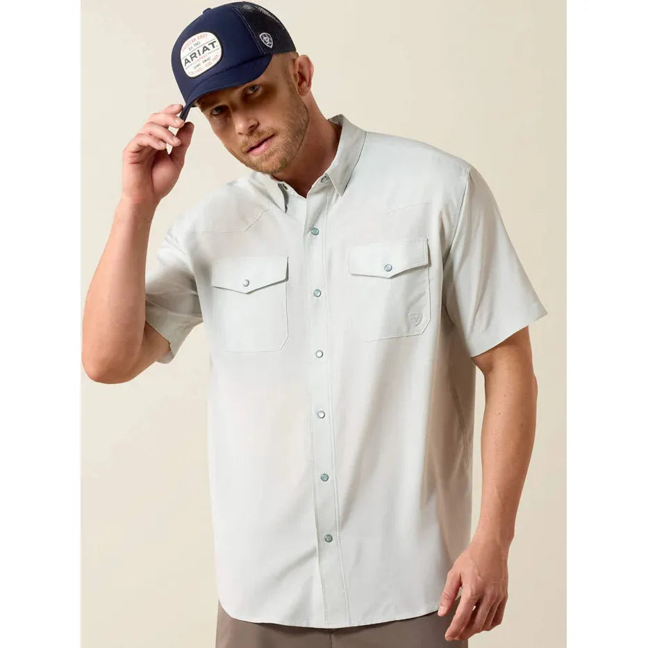 Ariat Men's VenTEK Western Classic Shirt - Aqua Heather