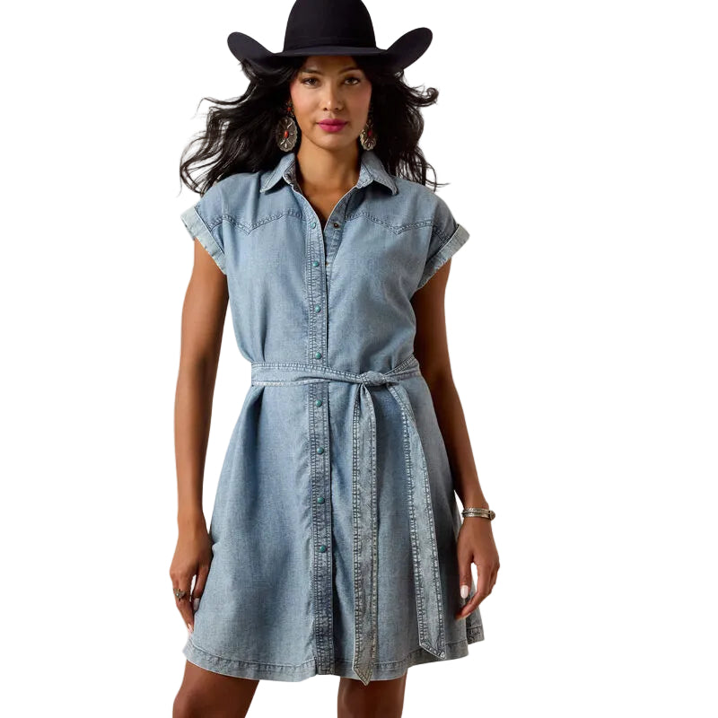 Ariat Women's Hampton Denim Dress - Medium Blue