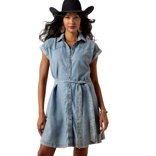 Ariat Women's Hampton Denim Dress - Medium Blue