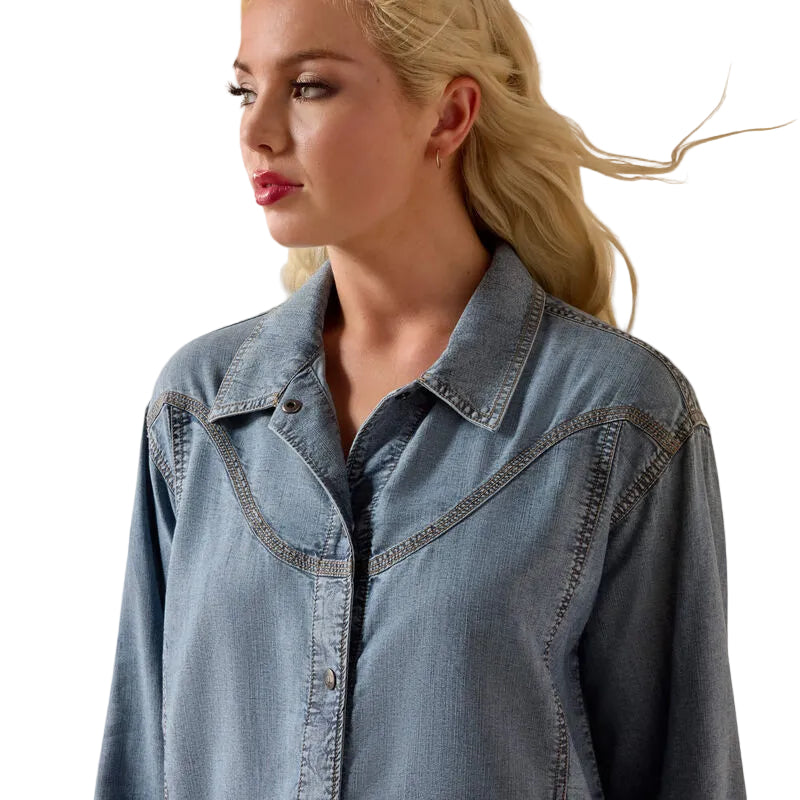 Ariat Women's Bonfire Shirt Jacket - Medium Blue