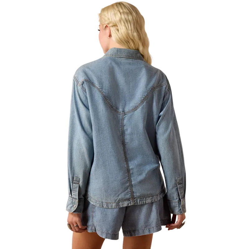 Ariat Women's Bonfire Shirt Jacket - Medium Blue