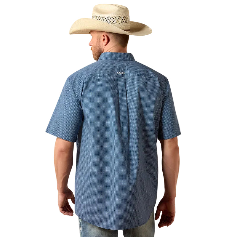 Ariat Men's Storm Classic Fit Short Sleeve Mini Geo Print Shirt - Key Largo