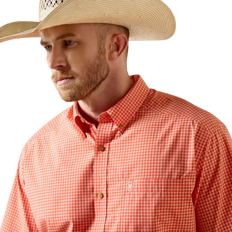 Ariat Men's Pro Nicolas Short Sleeve Shirt- Paprica