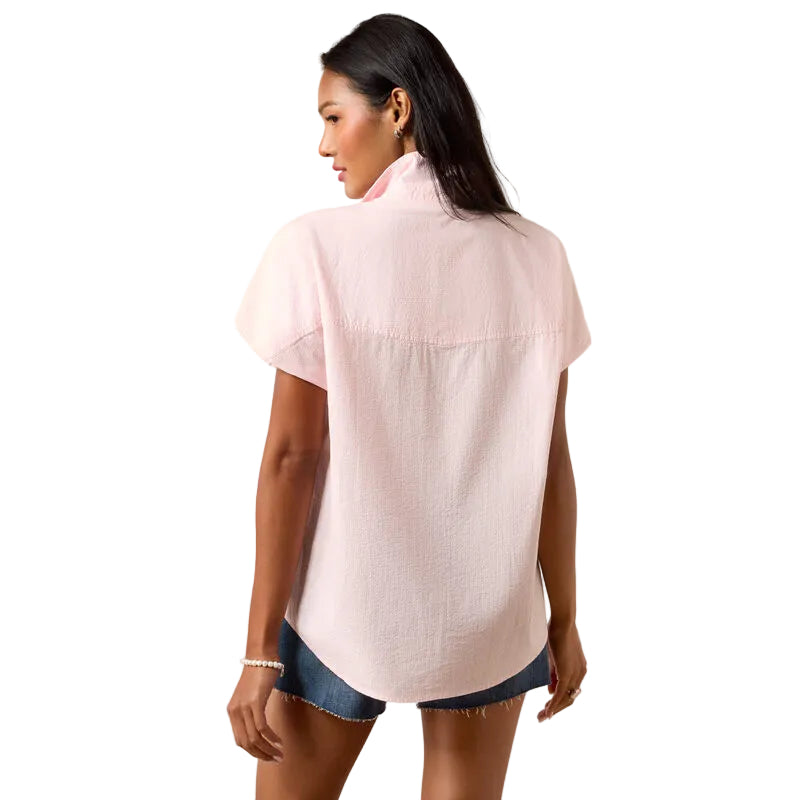 Ariat Women's Short Sleeve  Vacation Shirt - Icy  Pink