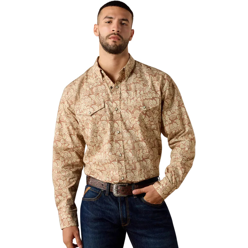 Ariat Men's Fynn Classic Fit Snap Shirt - Irish Cream