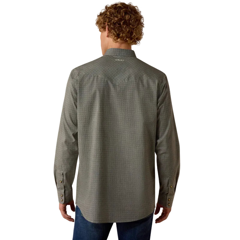 Ariat Men's Floyd Fitted Snap Shirt - Black Medallion Print
