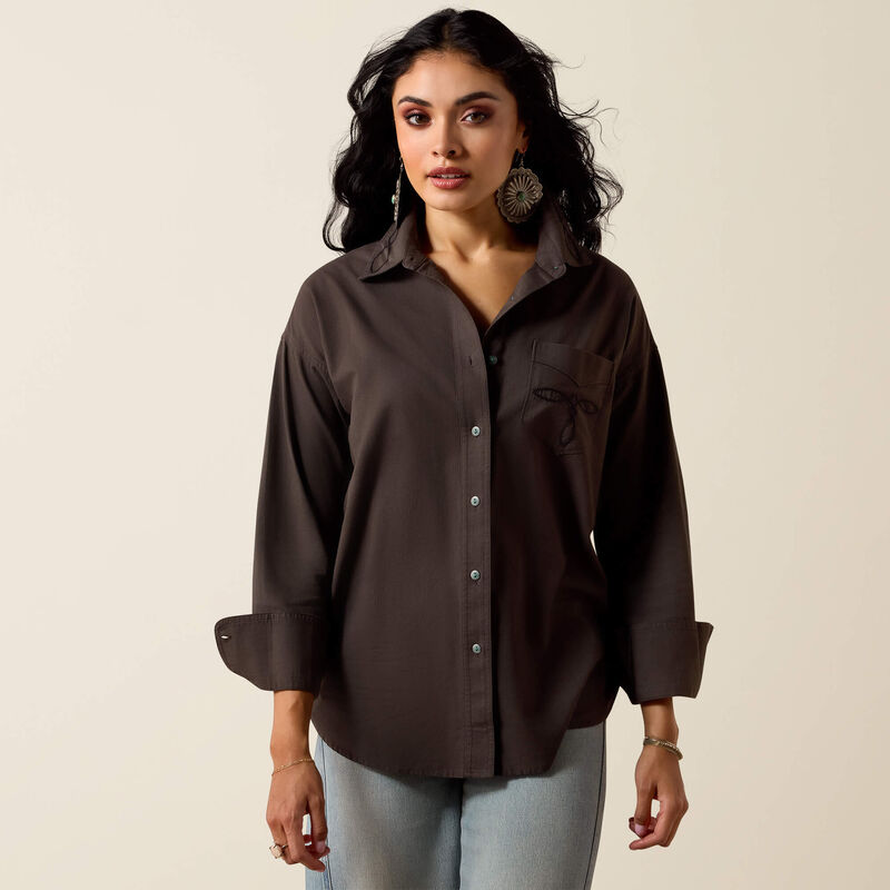 Ariat Women's Dazzle Long Sleeve Button Shirt - Raven