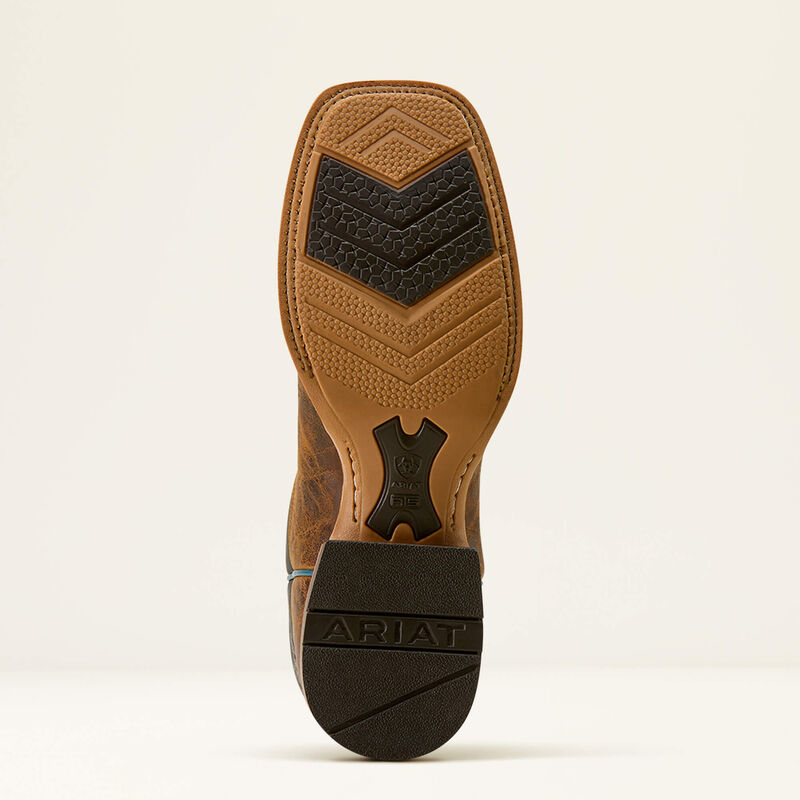 Ariat Men's Cowhand Wide Square Toe Cowboy Boot- Smoked Tan/ True Black - Irvine Tack & Western Wear