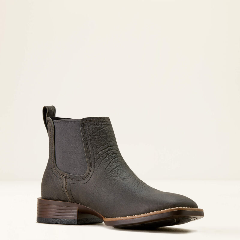 Ariat Men's Booker Chelsea Wide Square Western Boot- Charcoal Grey - Irvine Tack & Western Wear