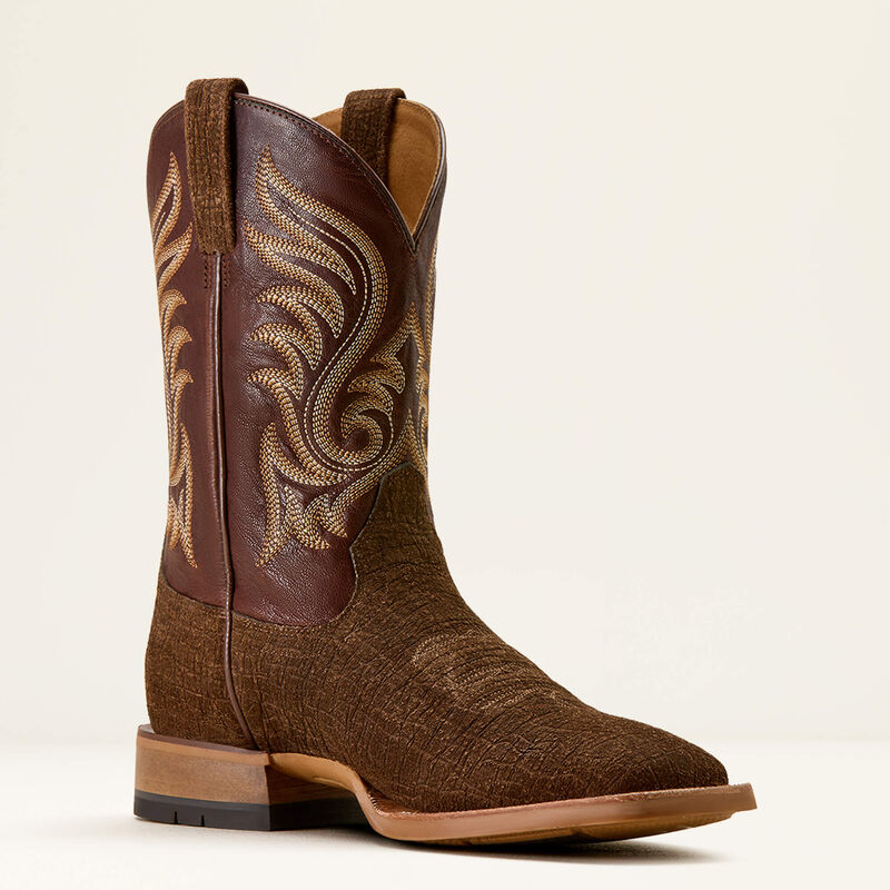 Ariat Men's Cattle Call Wide Square Toe Cowboy Boot- Antique Hippo Print - Irvine Tack & Western Wear