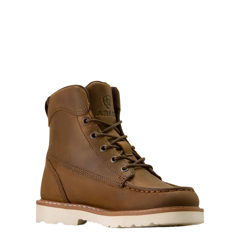 Ariat Youth Lift Lacer Moc Toe Boot - Distressed Brown