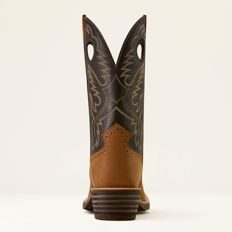 Ariat Men's Heritage Roughstock Square Toe Cowboy Boot- Status Brown/Chocolate Smoke - Irvine Tack & Western Wear