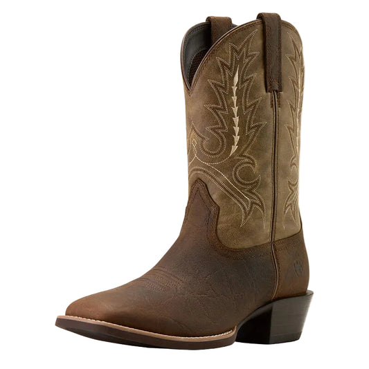 Ariat Men's Sport Outfitter Wide Square Toe Cowboy Boot - Tan Elephant Print/Driftwood Tan