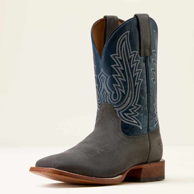 Ariat Men's County Roads Wide Square Toe Cowboy Boot- Iron Grey/ Powder Steel - Irvine Tack & Western Wear