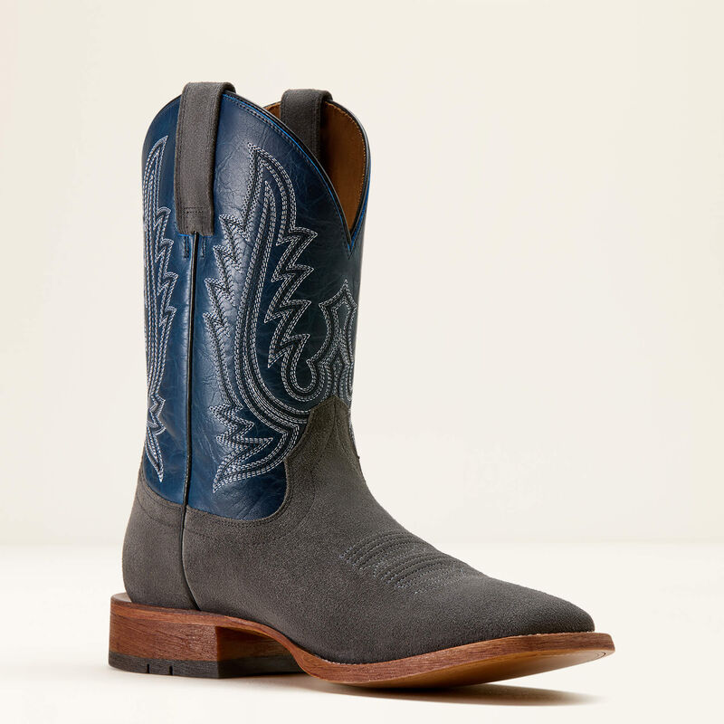 Ariat Men's County Roads Wide Square Toe Cowboy Boot- Iron Grey/ Powder Steel - Irvine Tack & Western Wear