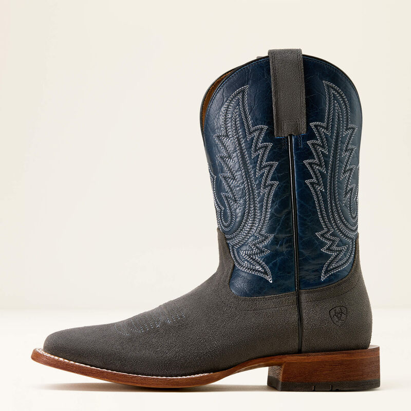 Ariat Men's County Roads Wide Square Toe Cowboy Boot- Iron Grey/ Powder Steel - Irvine Tack & Western Wear
