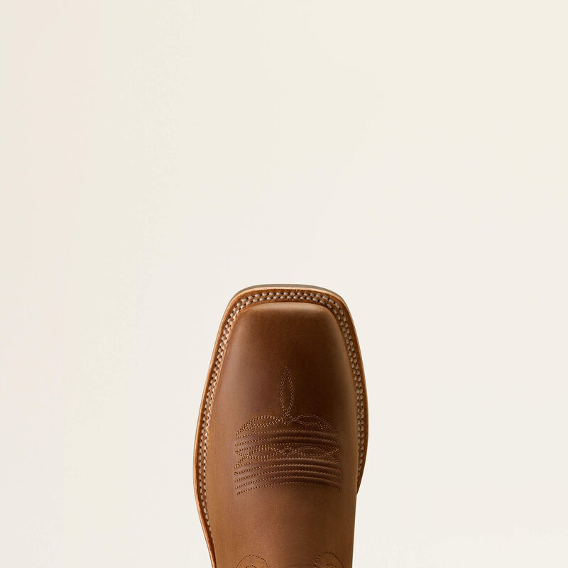 Ariat Men's Highland Toughstock Wide Square Toe Cowboy Boot- Distressed Brown/Tack Room Brown - Irvine Tack & Western Wear