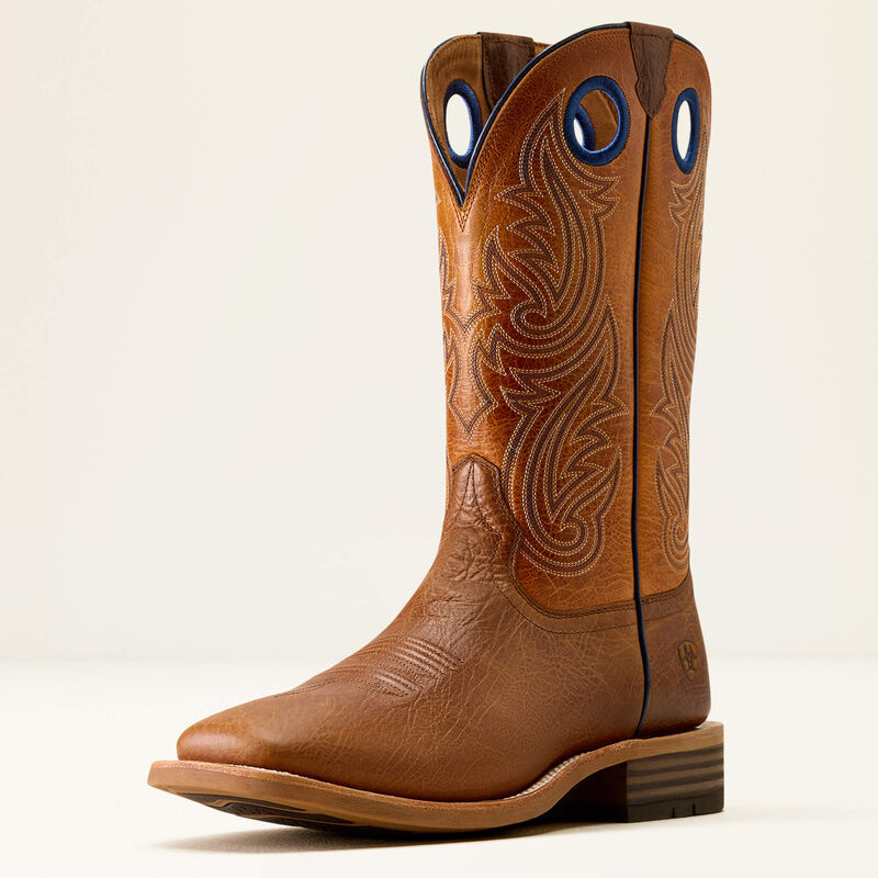 Ariat Men's Highland Toughstock Wide Square Toe Cowboy Boot- Cottage Brown/Merigold - Irvine Tack & Western Wear