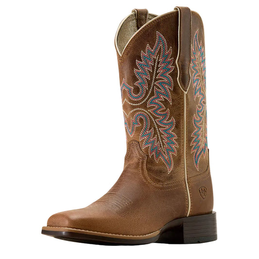 Ariat Women's Canyon Point Wide Square Toe Western Boot - Mesa Brown