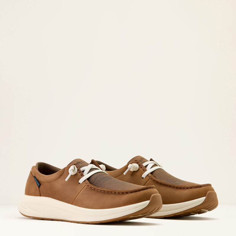 Ariat Women's Buckeye Waterproof Shoe- Coffee Bean/Brown Lizard Emboss - Irvine Tack & Western Wear
