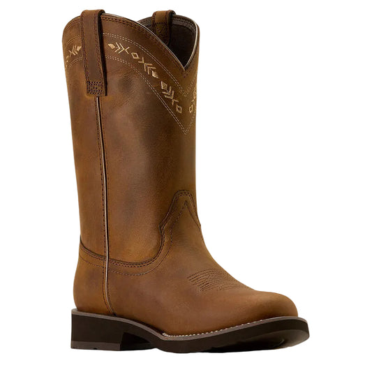 Ariat Women's Kearney Round Toe Western  Boot - Distressed Brown