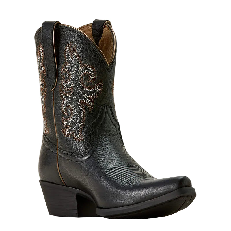 Ariat Women's Lacona X Toe Western Boot- Black Deertan - Irvine Tack & Western Wear