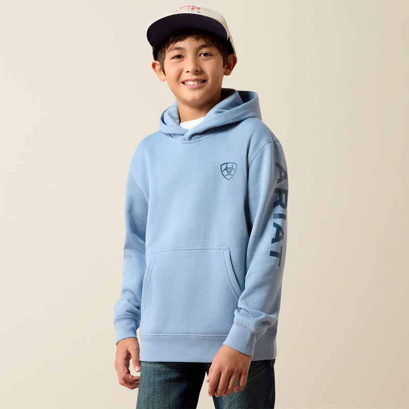 Ariat Youth Logo Hoodie - Light Denim