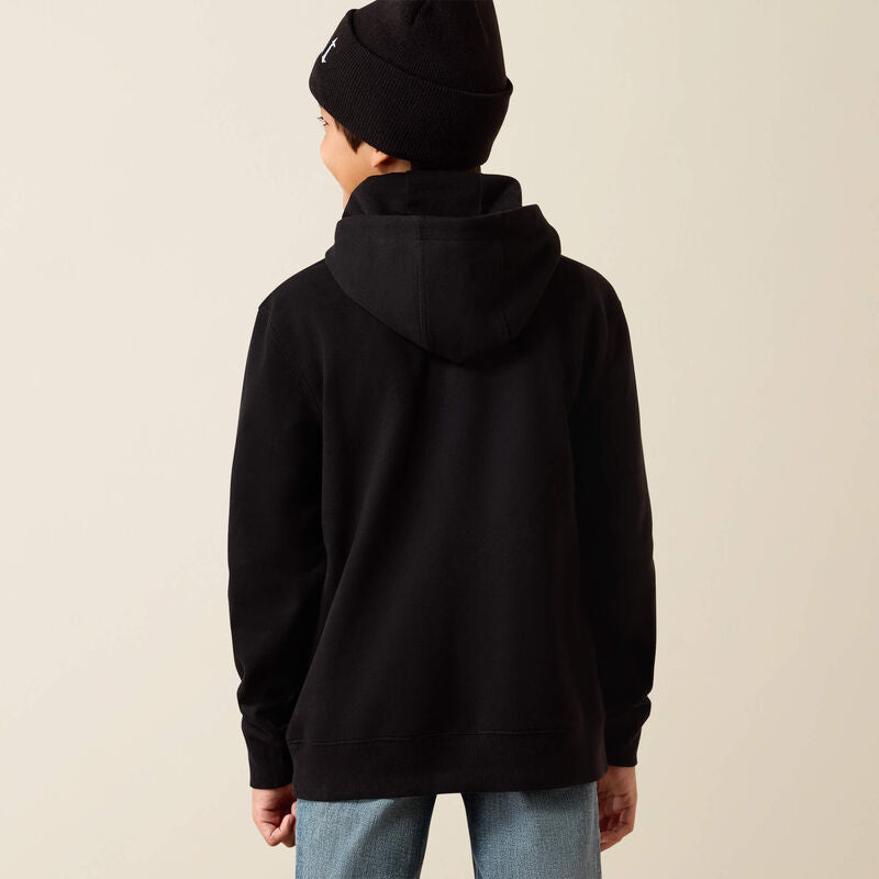 Ariat Youth Bison Bureau Hoodie - Black