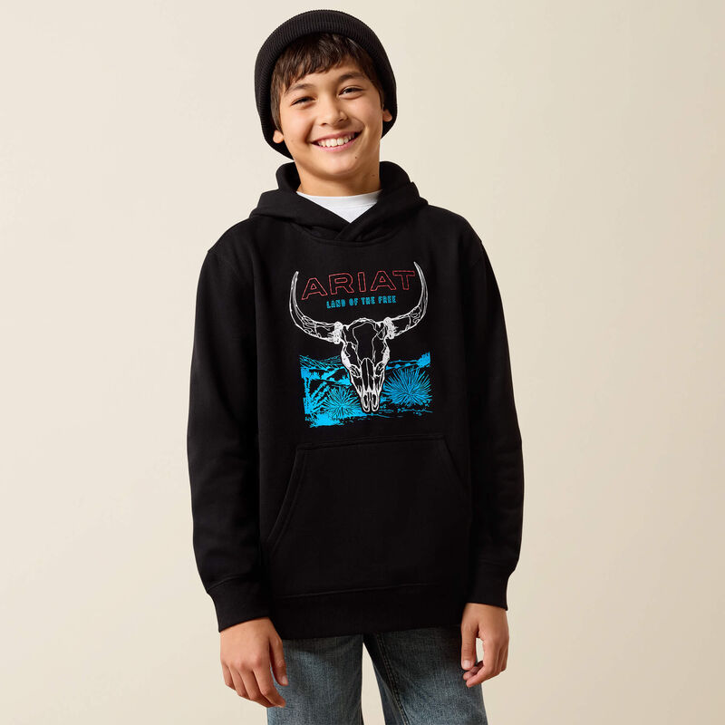 Ariat Youth Bison Bureau Hoodie - Black