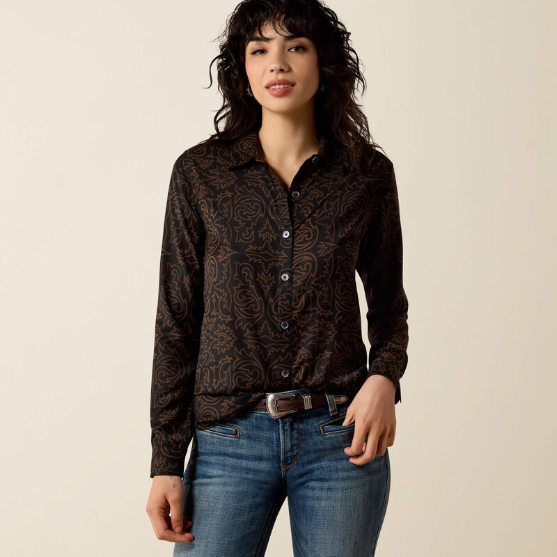 Ariat Women's Long Sleeve Homestyle Shirt- Boot Scootin