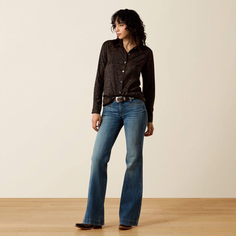 Ariat Women's Long Sleeve Homestyle Shirt- Boot Scootin