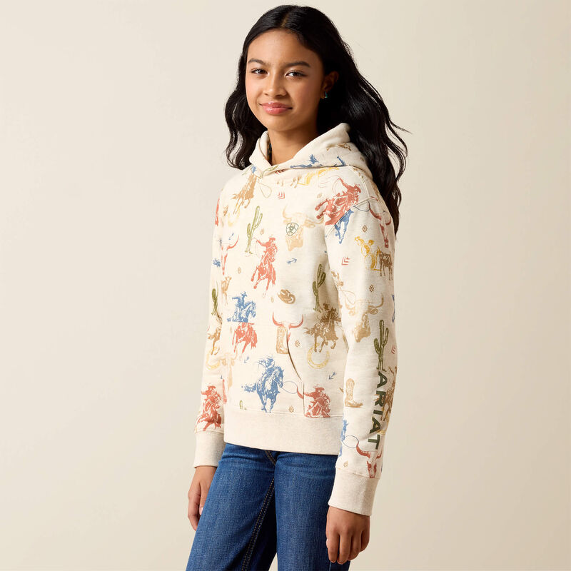 Ariat Youth Ranch Tale Hoodie - Desert Run Toile