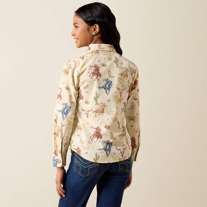 Ariat Youth Ranch Tale Western Snap Shirt - Desert Run Toile