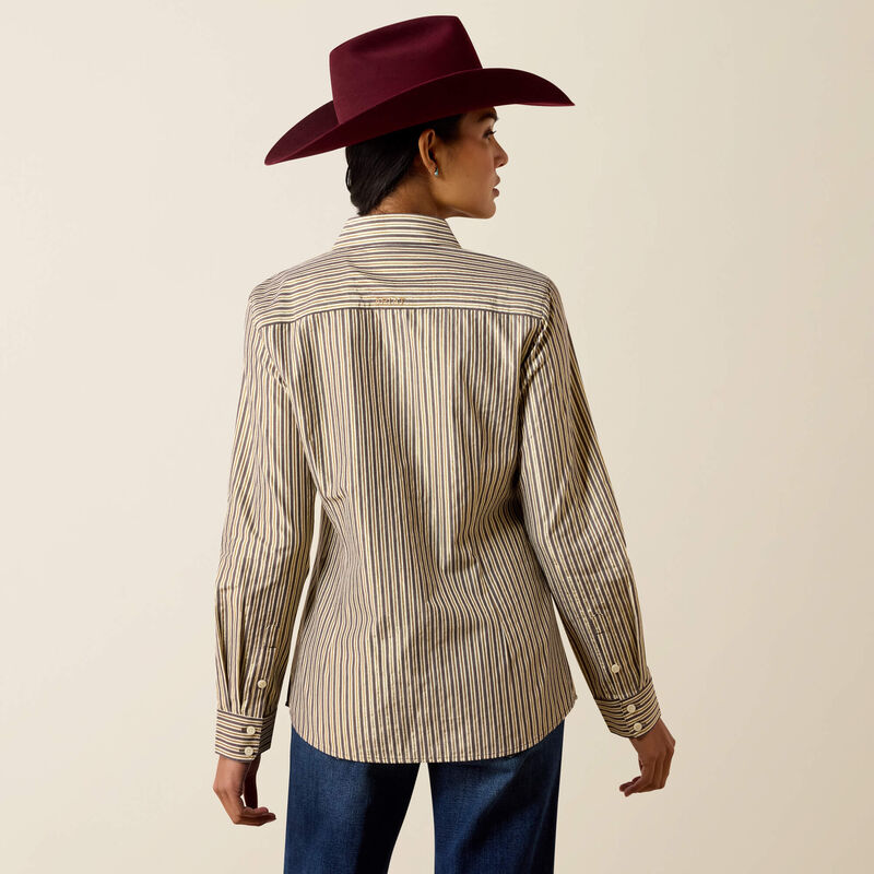 Ariat Youth Kirby Shirt - Chocolate Plum Stripe
