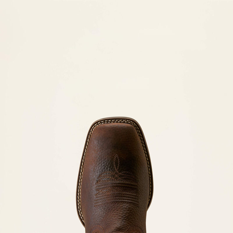 Ariat Men's Sport Riggs Waterproof Wide Square Toe Cowboy Boot- Copper Kettle Espresso Tan