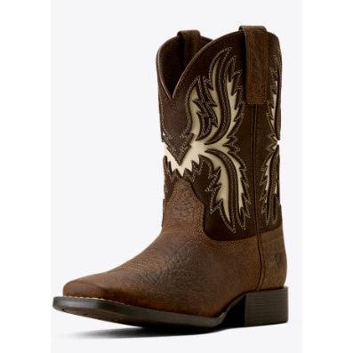 Ariat Youth Driftwood Wide Square Toe Western Boot - Earth