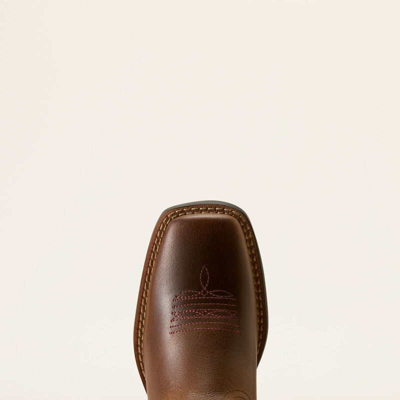 Ariat Youth Sundown Wide Square Toe Western Boot- Georgia Clay Royal Gold Metallic
