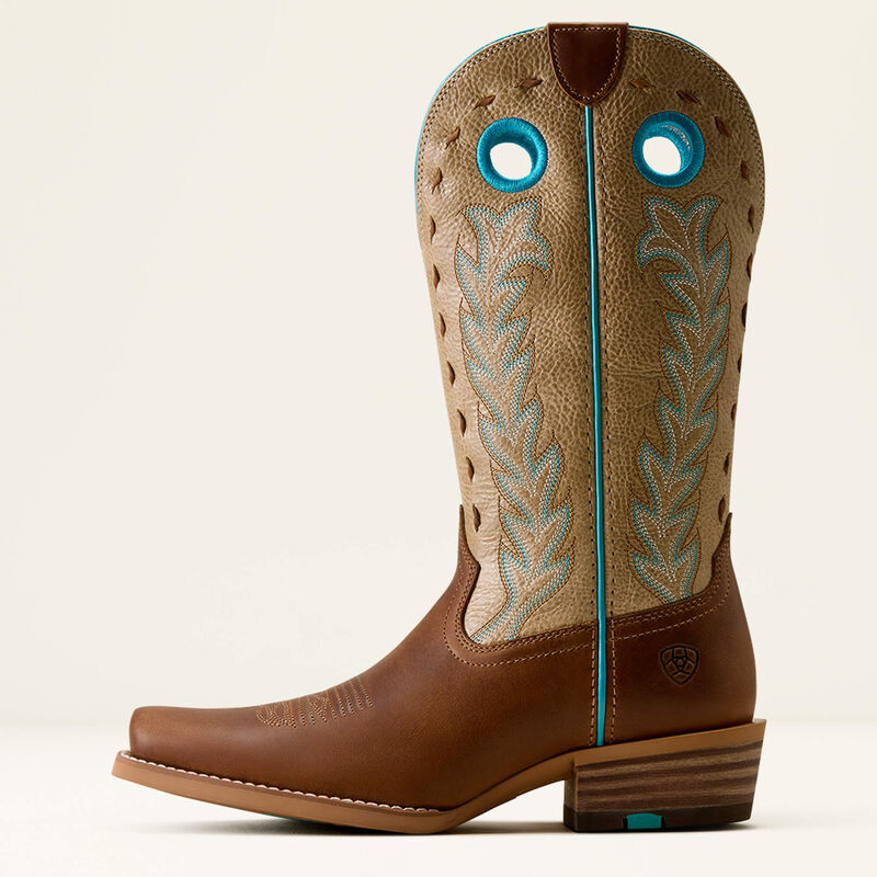 Ariat Women's Lucerna Narrow Cutter Toe Western Boot- Wheat Brown/ Soft Parchment