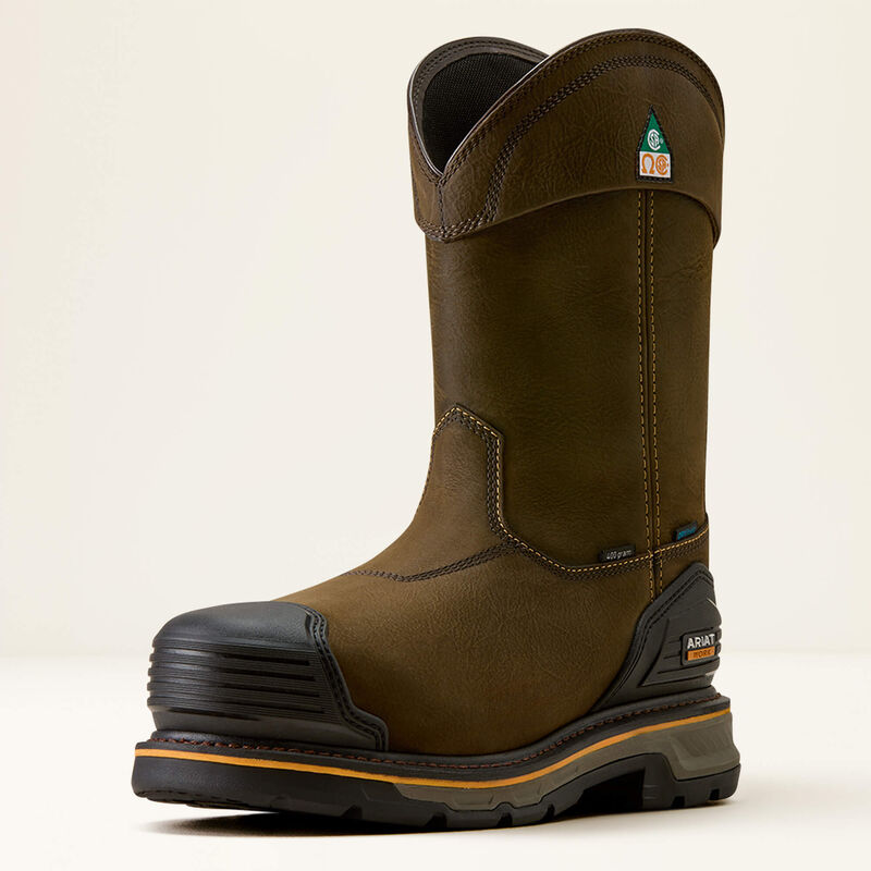 Ariat Men's Stump Jumper Pull On CSA Waterproof Insulated Composite Toe Work Boot- Iron Coffee