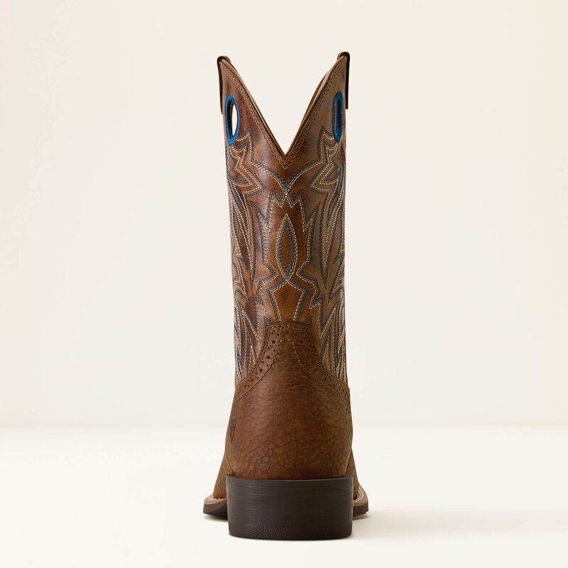 Ariat Men's Sport Sidebet Wide Square Toe Cowboy Boot- Toasted Grain Dark Tan