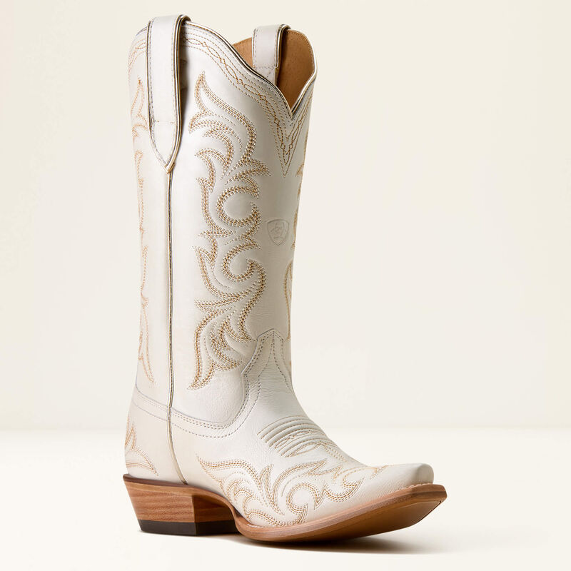 Ariat Women's Hazem X Toe Western Boot- Ivory Pearl