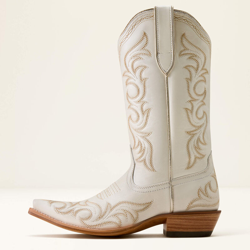 Ariat Women's Hazem X Toe Western Boot- Ivory Pearl