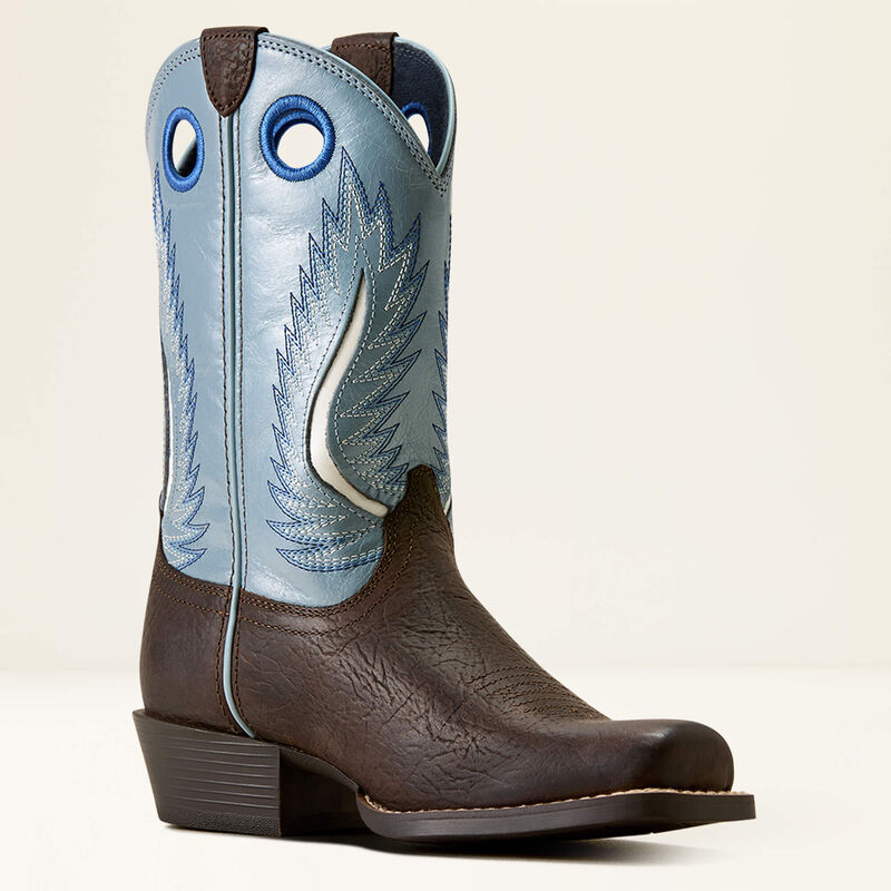 Ariat Youth Futurity Fort Worth Cutter Toe Western Boot- Bruin Brown
