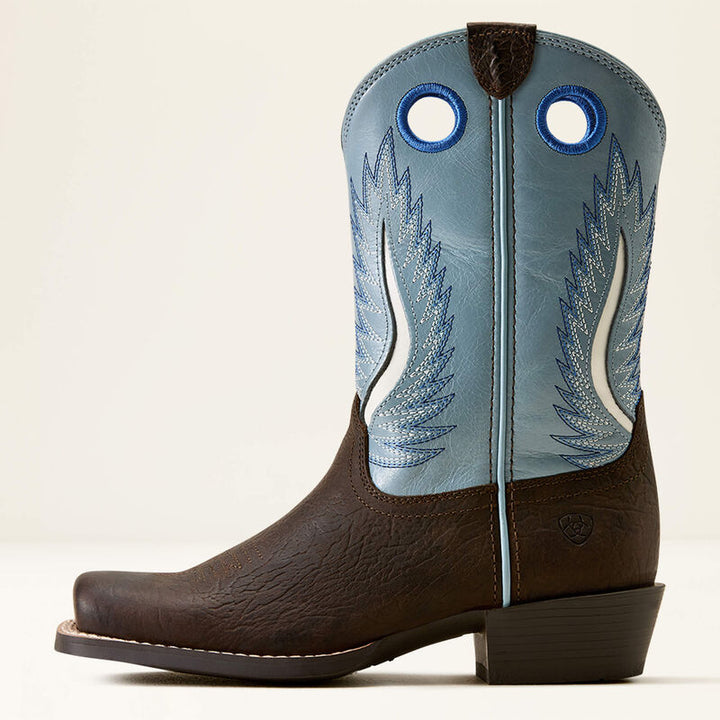 Ariat Youth Futurity Fort Worth Cutter Toe Western Boot- Bruin Brown