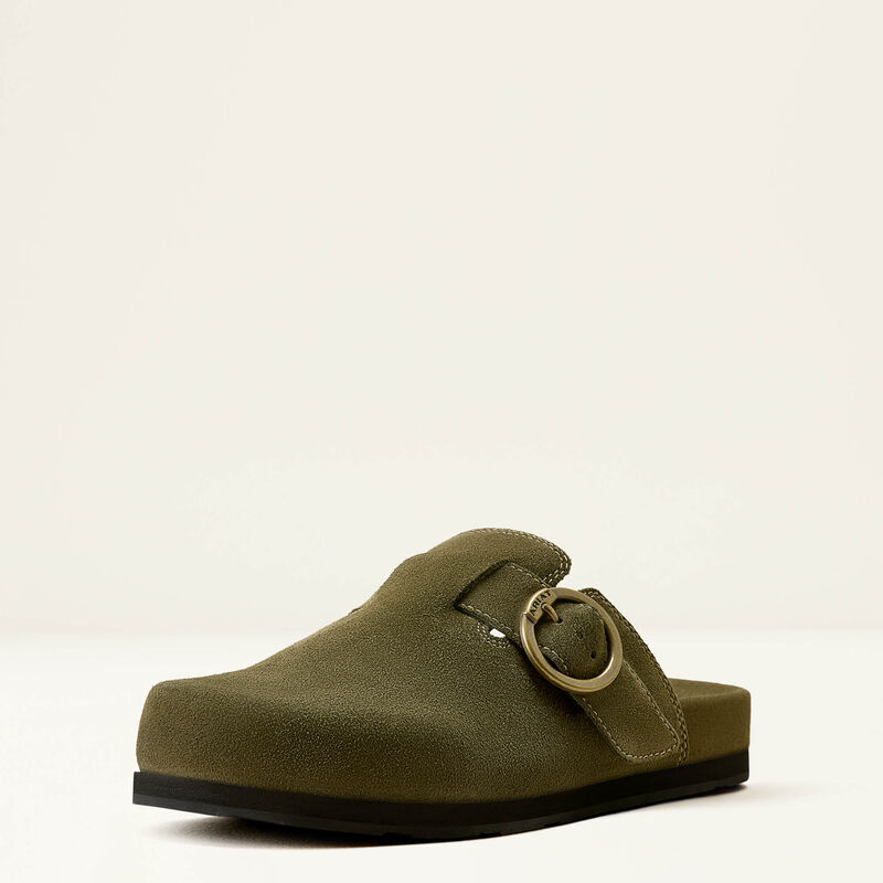 Ariat Women's Hair On Country Mule-Olive Suede
