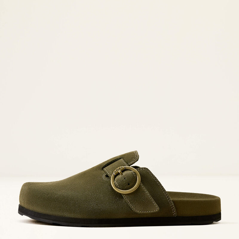 Ariat Women's Hair On Country Mule-Olive Suede